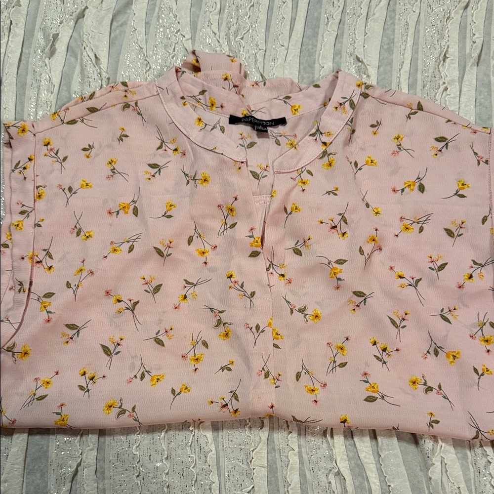Papermoon Light Pink Floral Top - Picture 4 of 6